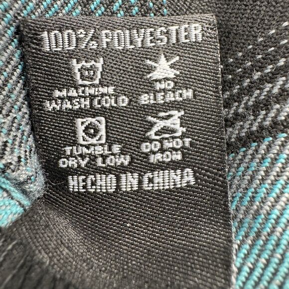 Dixxon Flannel Plaid Shirt Women's Size Small Tortuga Blue Long Sleeve - Picture 12 of 16